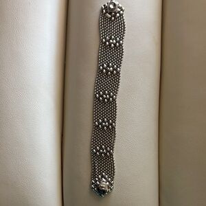 SERGIO GUTIERREZ LIQUID METAL CHROME FINISH BRACELET  Silver Mesh Bracelet